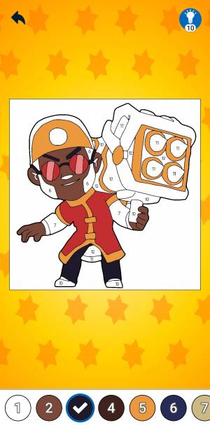 Раскраска для Бравл Старс по номерам 16