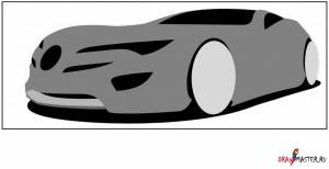 Рисуем машину в Adobe Photoshop, как нарисовать гоночную машину