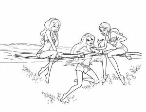 Раскраска Плавание