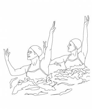 Раскраски плавание