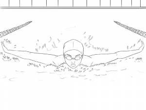 Раскраска Плавание