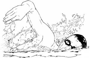 Раскраска Плавание