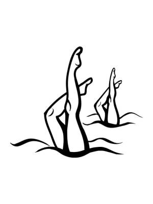 Раскраски Синхронное плавание