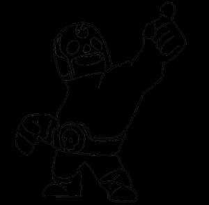 Раскраска Эль Примо из Бравл Старс