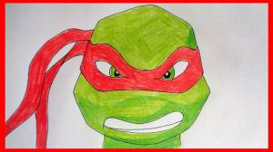 How to draw ninja turtles 2012 Raphael, Как нарисовать черепашек ниндзя