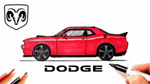 How to draw Dodge Challenger