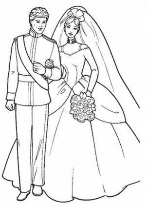 Раскраски Барби и Кен