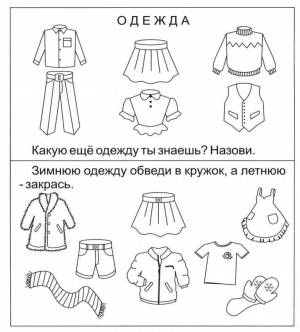 Картинки раскраски одежда