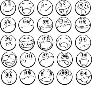 Раскраски смайл, Раскраска Веселый смайл смайлики