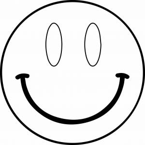 Веселый смайлик раскраска