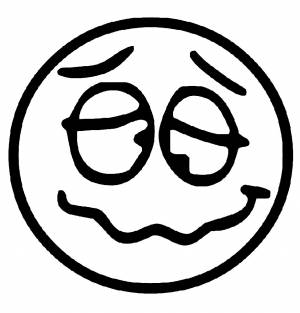 Раскраска прикольный смайлик