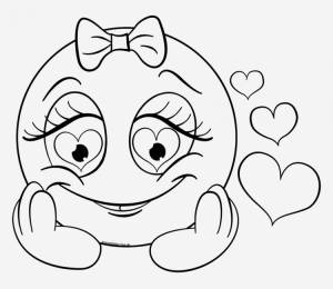 Смайлик раскраска для детей