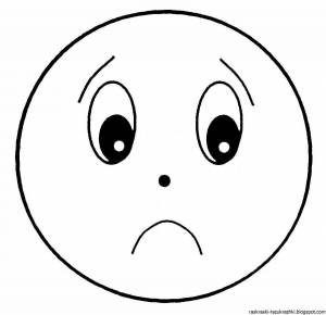Раскраски Грустный и веселый смайлик