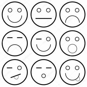 Раскраски Смайлики настроения