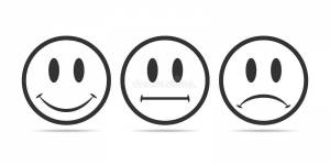 Раскраски Грустный и веселый смайлик