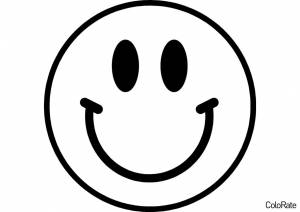 Раскраска Улыбающийся эмодзи