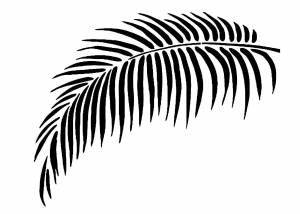 Лист пальмы трафарет