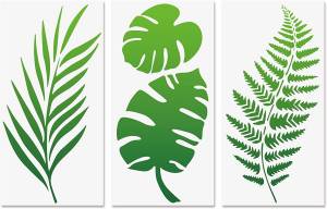 Листик трафарет