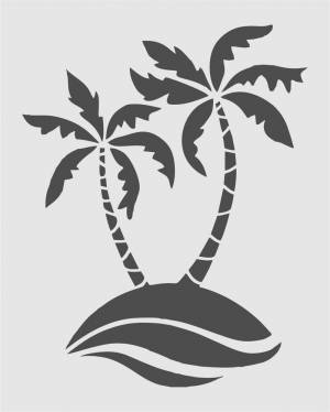 Трафарет Пальмы ПЭТ 0,5мм 45х45см