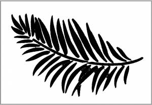Трафарет листьев пальмы