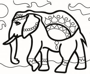 Трафарет Слон