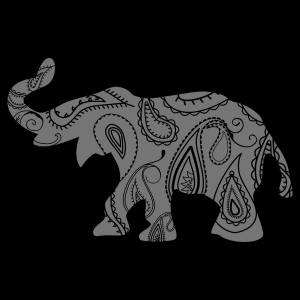 Трафарет Художественный слон