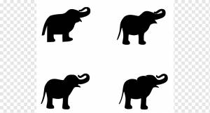 Индийский слон трафарет, трафарет слона, млекопитающее, кошка, как млекопитающее png