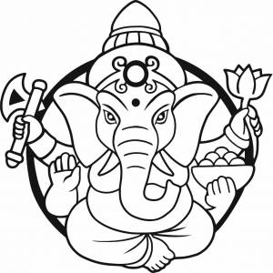 Трафарет Слон №2