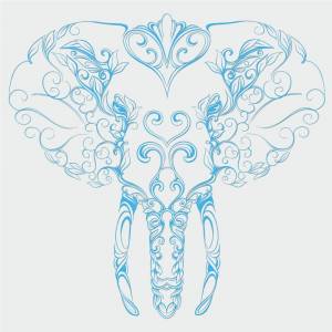 Трафарет Голова слона