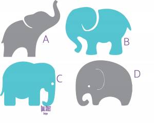 Слон трафарет