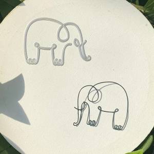 2022 металлические трафареты для вырезания слона Bunnymoon, трафареты для «сделай сам», Скрапбукинг