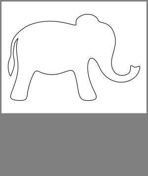 Трафарет слона для вырезания