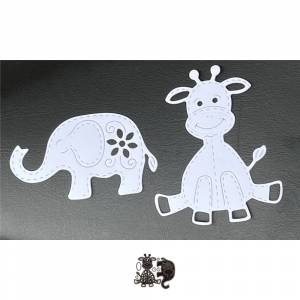 Металлический трафарет для вырезания слона жирафа шаблон для «сделай сам» Скрапбукинг тиснение бумажные открытки изготовление альбома рукоделие штампы
