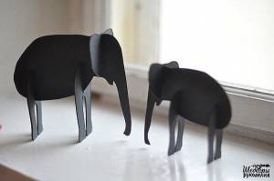 Слон из картона