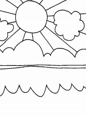 Рисунок неба раскраска