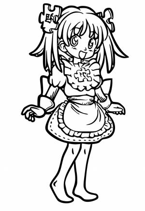 Раскраска Аниме Босиком