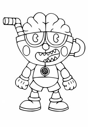 Раскраска Капхед Герой