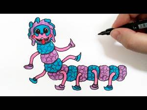 Рисуем Мопс Гусеницу, Поппи Плейтайм 2