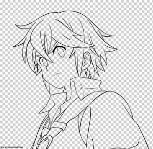 Meliodas Line art Рисование Семи Смертных Грехов, Аниме, белый, лицо, фотография png