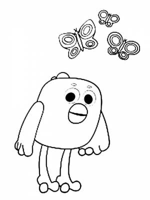 Раскраска Мимимишки  листе  для мальчиков