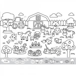 Очень большая раскраска Малышарики