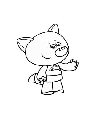 Раскраска Лисичка из Мимимишек 4