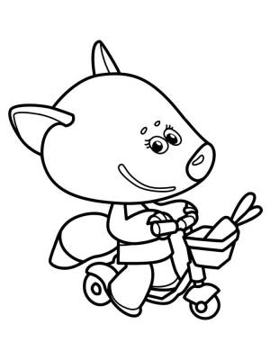 Раскраска Лисичка из Мимимишек 3