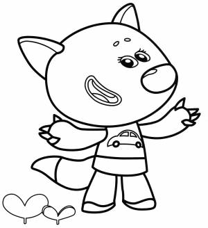 Раскраска Лисичка разводит руками