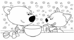 Раскраски ми мишки лисичка