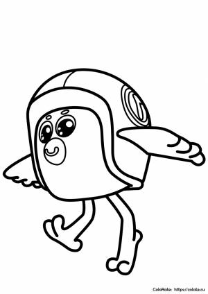 Раскраска Новый шлем Цыпы