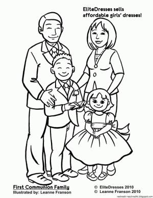 Семья раскраска для детей