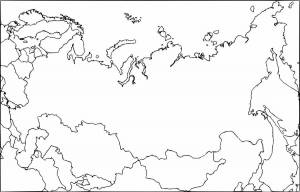 Раскраски России контурная карта
