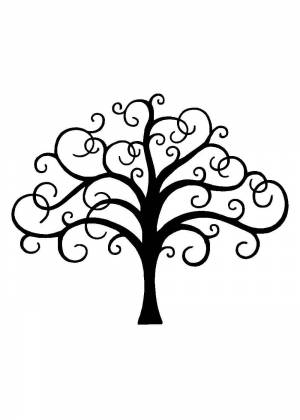 Трафареты и силуэты деревьев