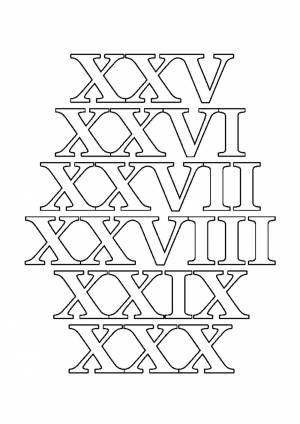 Трафареты Римские Цифры
